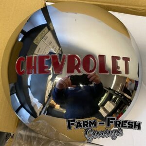 1947-53 Chevrolet Truck Hub Cap Set "Chevrolet", Polished Stainless Steel