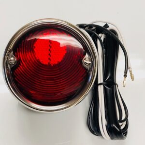 1955-59 Chevrolet / GMC Truck Tail Light Assembly, Black with Polished Stainless Steel Bezel