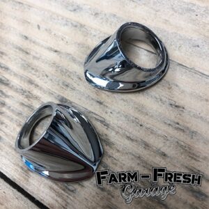 1954-55 1st Series Chevrolet / GMC Truck Wiper Tower Bezels, Chrome