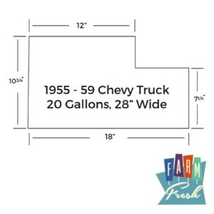1955-59 Chevrolet / GMC Truck Fuel Tank, Frame Mount