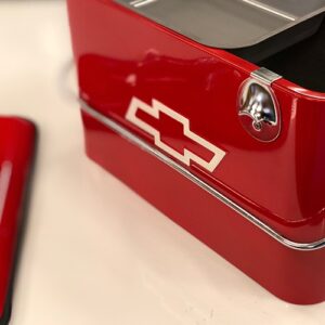Vintage Chevrolet Beverage Cooler, Red with White Colored Details. Each.