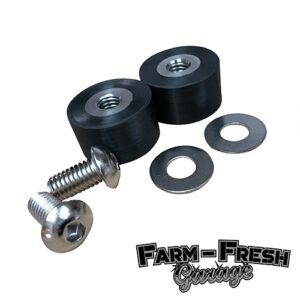 1954-87 Chevrolet / GMC Truck Tailgate Trunions with Stainless Steel Hardware, Stepside, Polyurethane.