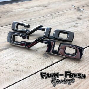 1969-70 Chevrolet Truck Fender Side Emblems, "C/10"