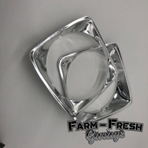 1969-72 Chevrolet Truck Headlight Bezels, Aluminum (Mounting Screws Included). Pair.
