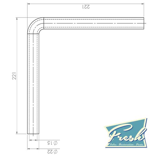 Heater Hose Elbow - 16mm (5/8") 90° - Image 2