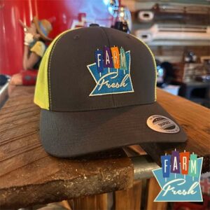 Farm Fresh Trucker Cap - Charcoal/Neon Mesh
