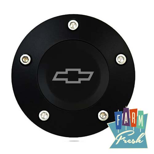 Forever Sharp Steering Wheel Horn Button - Chevy - Black - Image 2